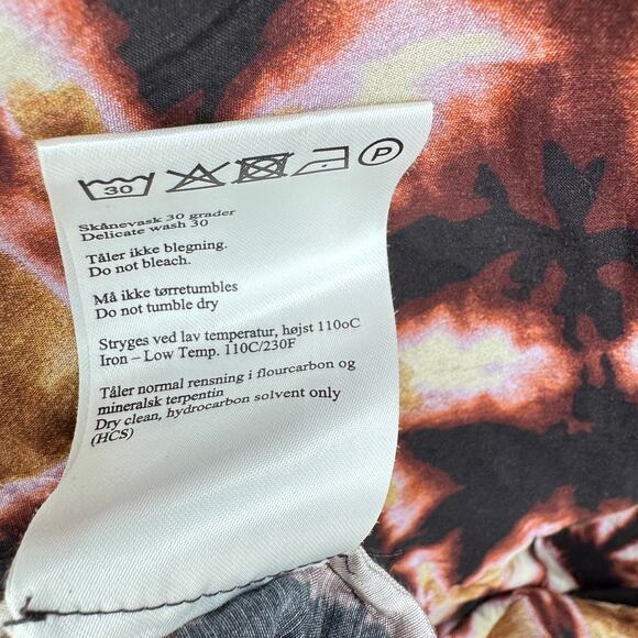 Munthe Wrap Dress Apusta V-neckline Short Sleeve Wrap Midi Dress Size 36 Tye Dye - Picture 8 of 8